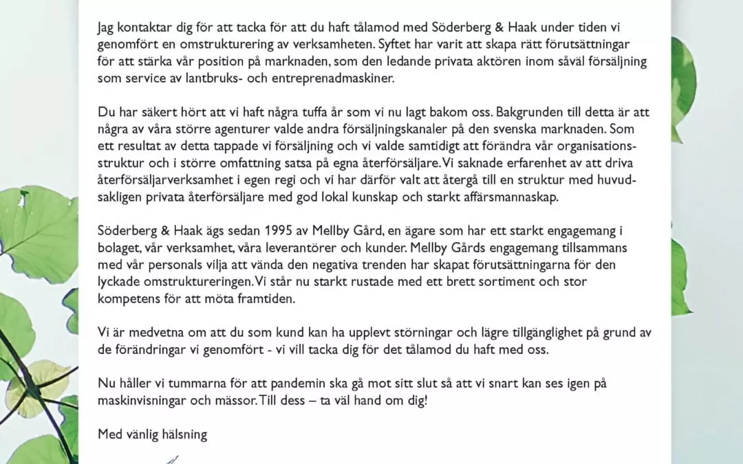 Tack för att du har haft tålamod med oss